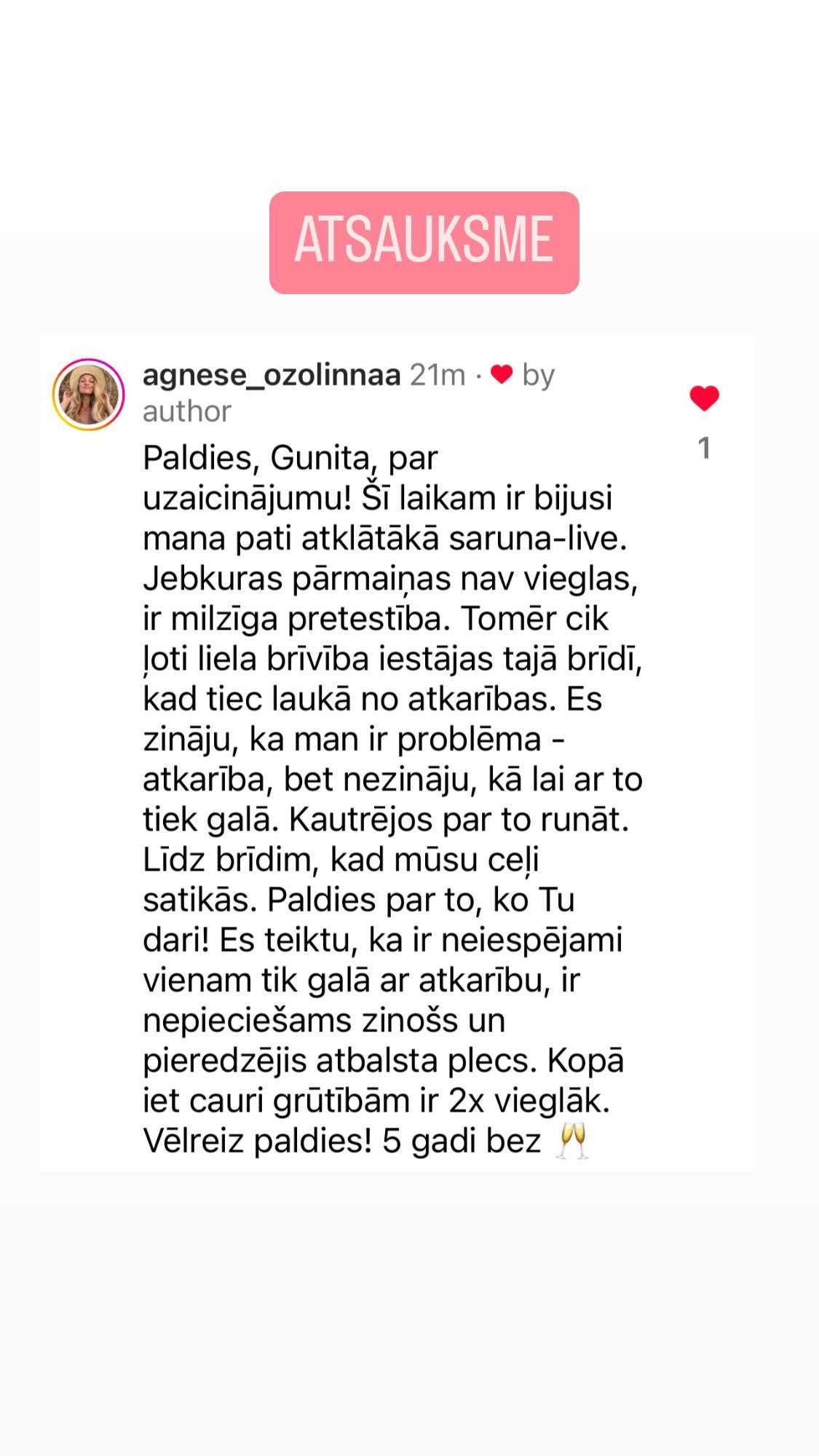 Atsauksme par Gunitu Gudoni