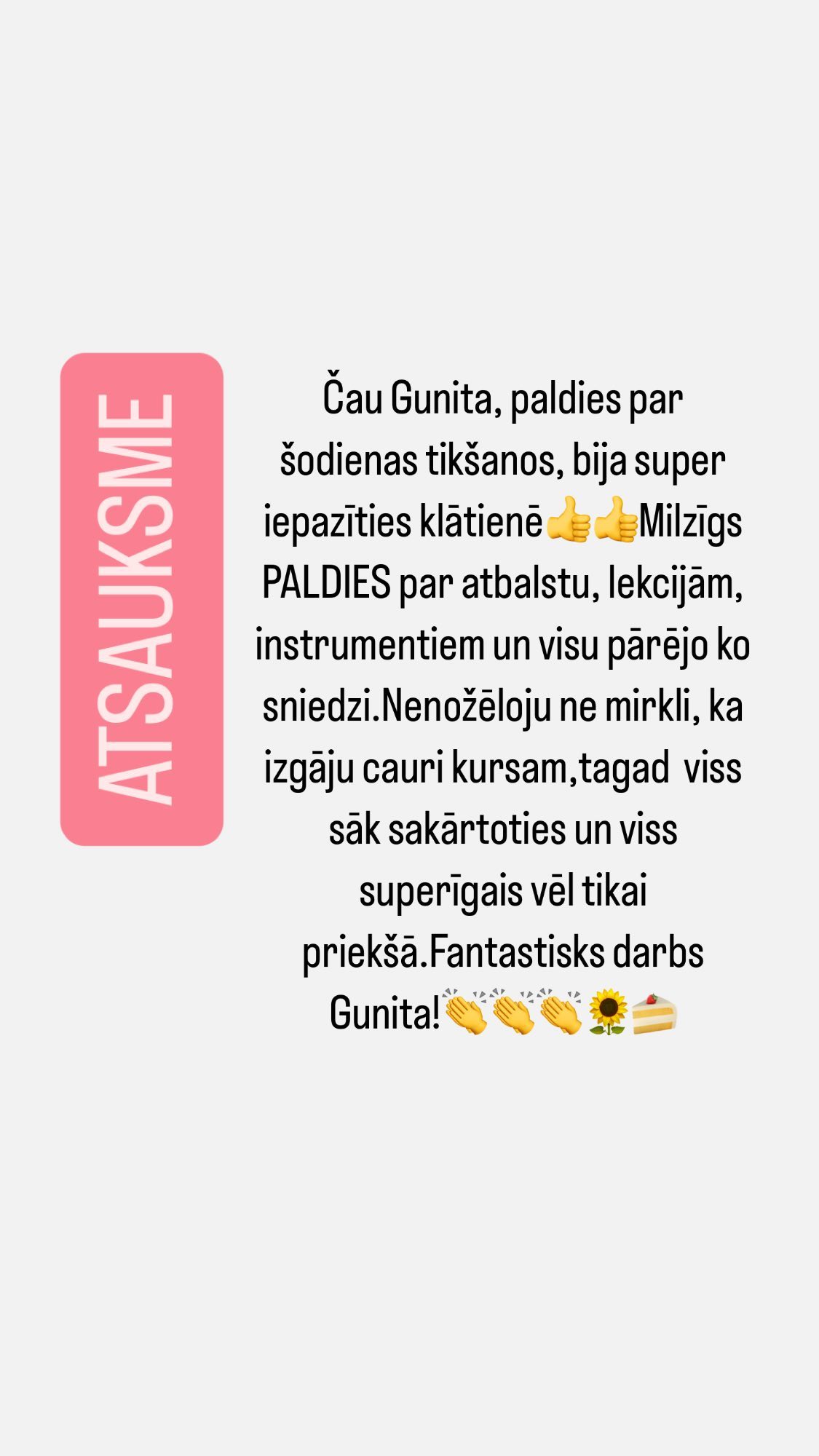 Atsauksme par Gunitu Gudoni