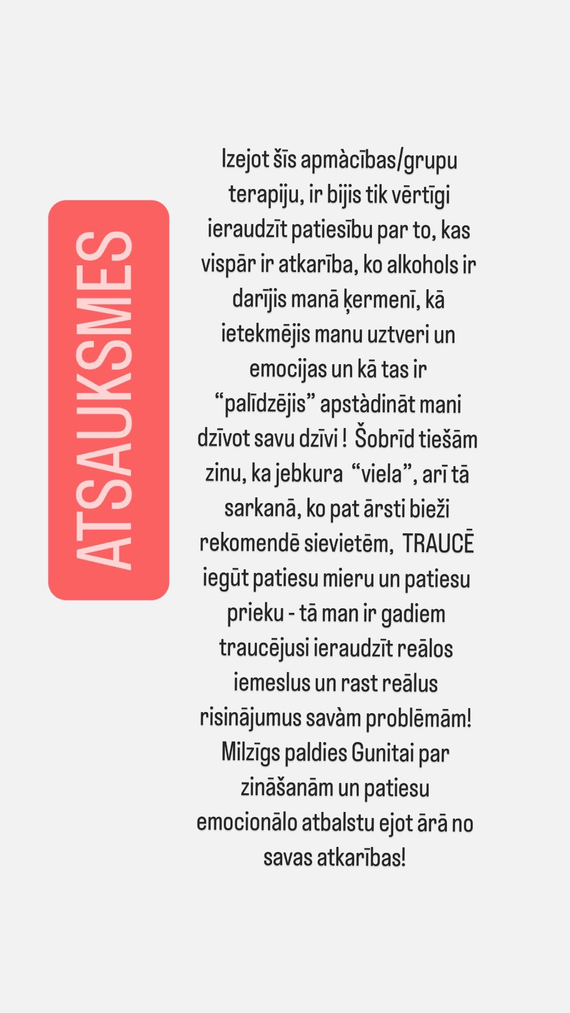 Atsauksme par Gunitu Gudoni