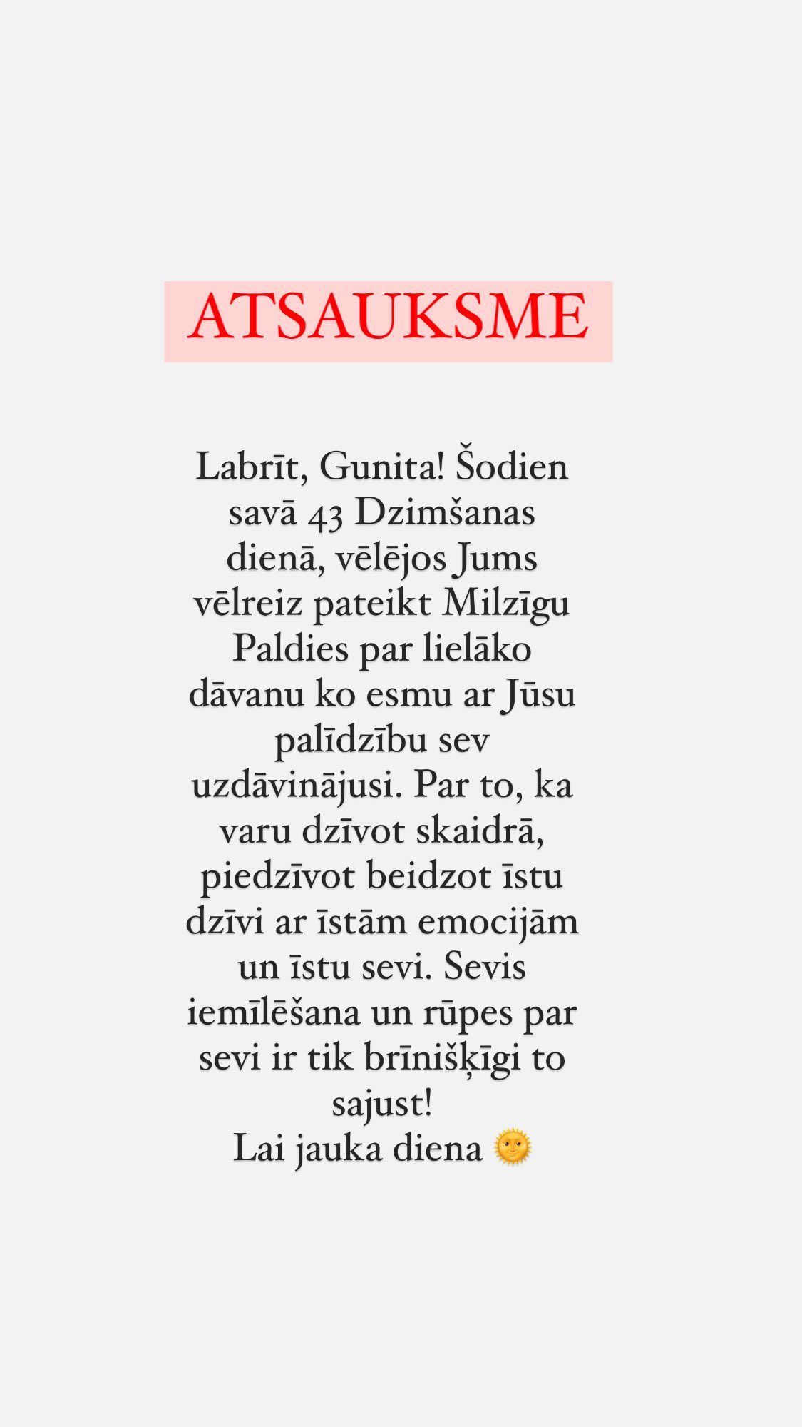 Atsauksme par Gunitu Gudoni